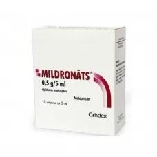 Mildronat 10 frasco 0,5G/5ml da Grindex Mildronat 10 frasco 0,5G/5ml da Grindex