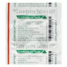 Cabgolina Cabergolina Comprimidos orais 0,25 mg Sun Pharma