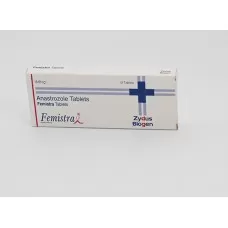 Femistra Anastrozol Comprimidos orais 1mg Zydus Biogen Embalagem de 5x10 Femistra Anastrozol Comprimidos orais 1mg Zydus Biogen Embalagem de 5x10