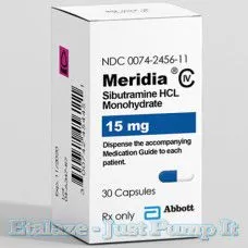 Meridia Sibutramina 15 mg 30 Cápsulas por Knoll
